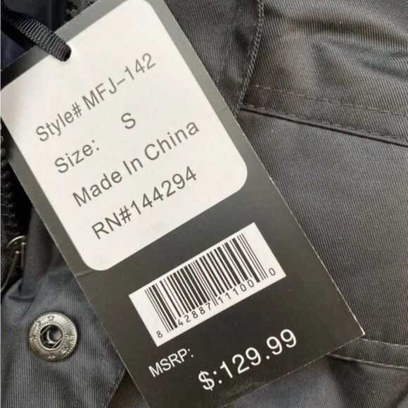 Han Ton Men's Hooded Black Parka With Faux Fur Trim Size S Puffer NWT $129 - Picture 11 of 11